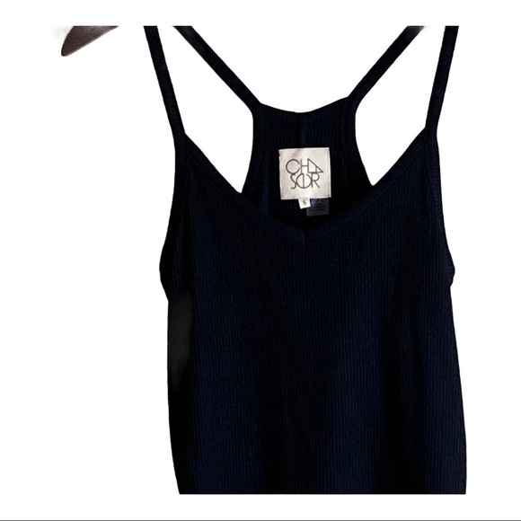 Chaser Black Racerback Rib-Knit Cropped Tank - Picture 5 of 9